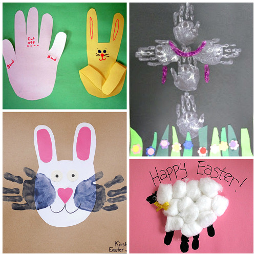 Handprint Easter Crafts
 Easter Handprint and Fingerprint Crafts for Kids Crafty