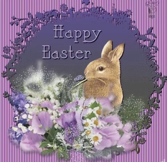 Happy Easter Quote
 Purple Vintage Happy Easter Quote s and