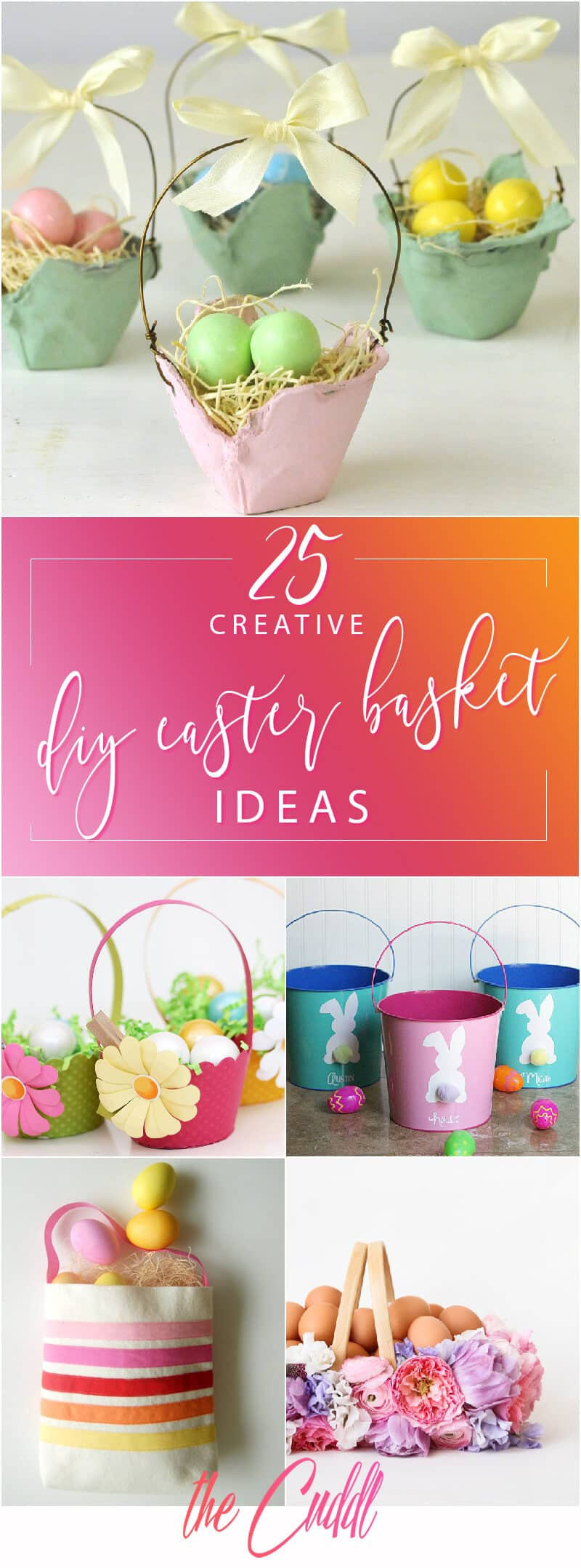 Homemade Easter Gift Ideas
 25 Creative DIY Easter Basket Ideas that Can Be Done in