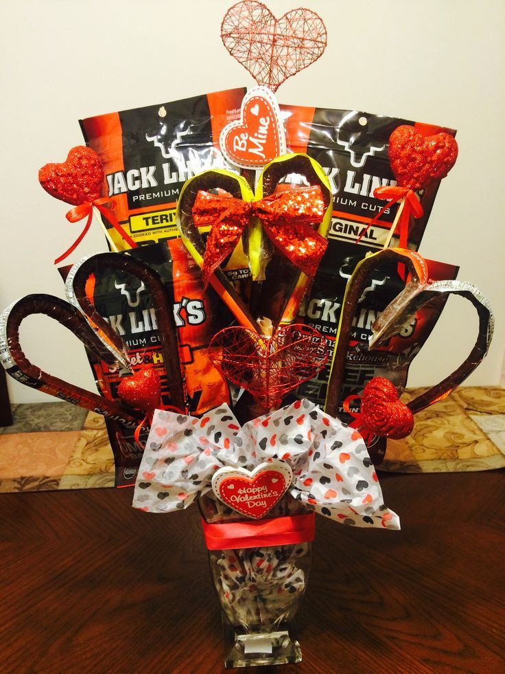 Husband Valentine Gift Ideas
 Beef Jerky bouquet for husband Valentine s Day