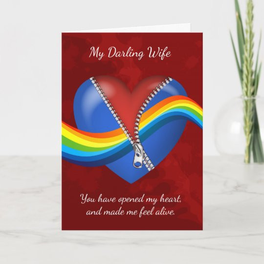 Lesbian Valentines Day Ideas
 Wife Lesbian Valentine s Day Card With Zipper He