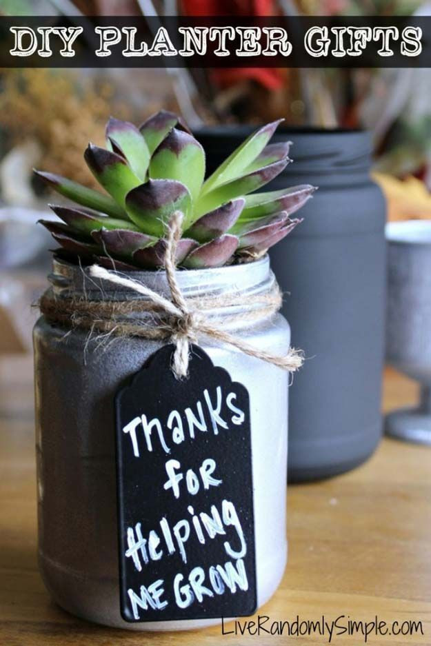 Mason Jar Gift Ideas For Boyfriend
 Cute DIY Mason Jar Gift Ideas for Teens DIY Planter Gift