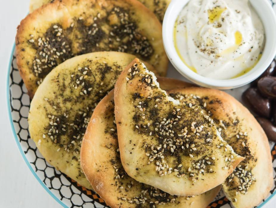 Middle Eastern Bread Recipe
 Middle Eastern Za atar Bread Manaeesh