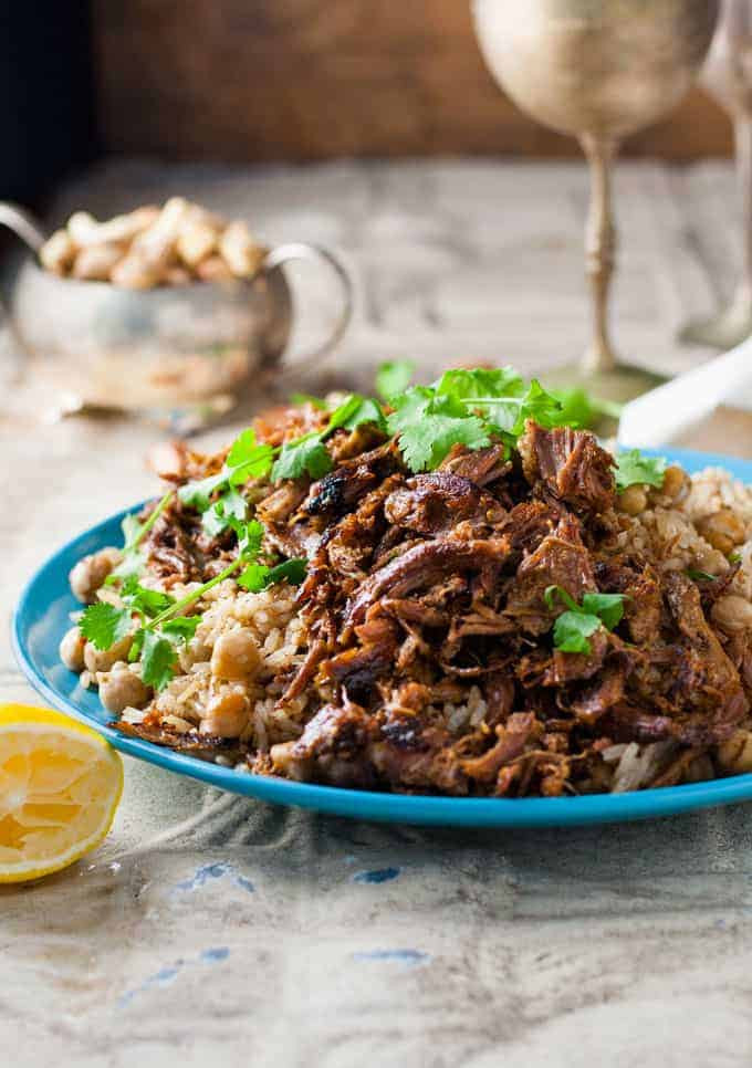 Middle Eastern Food Recipes Luxury Middle Eastern Shredded Lamb with Chickpea Pilaf Rice