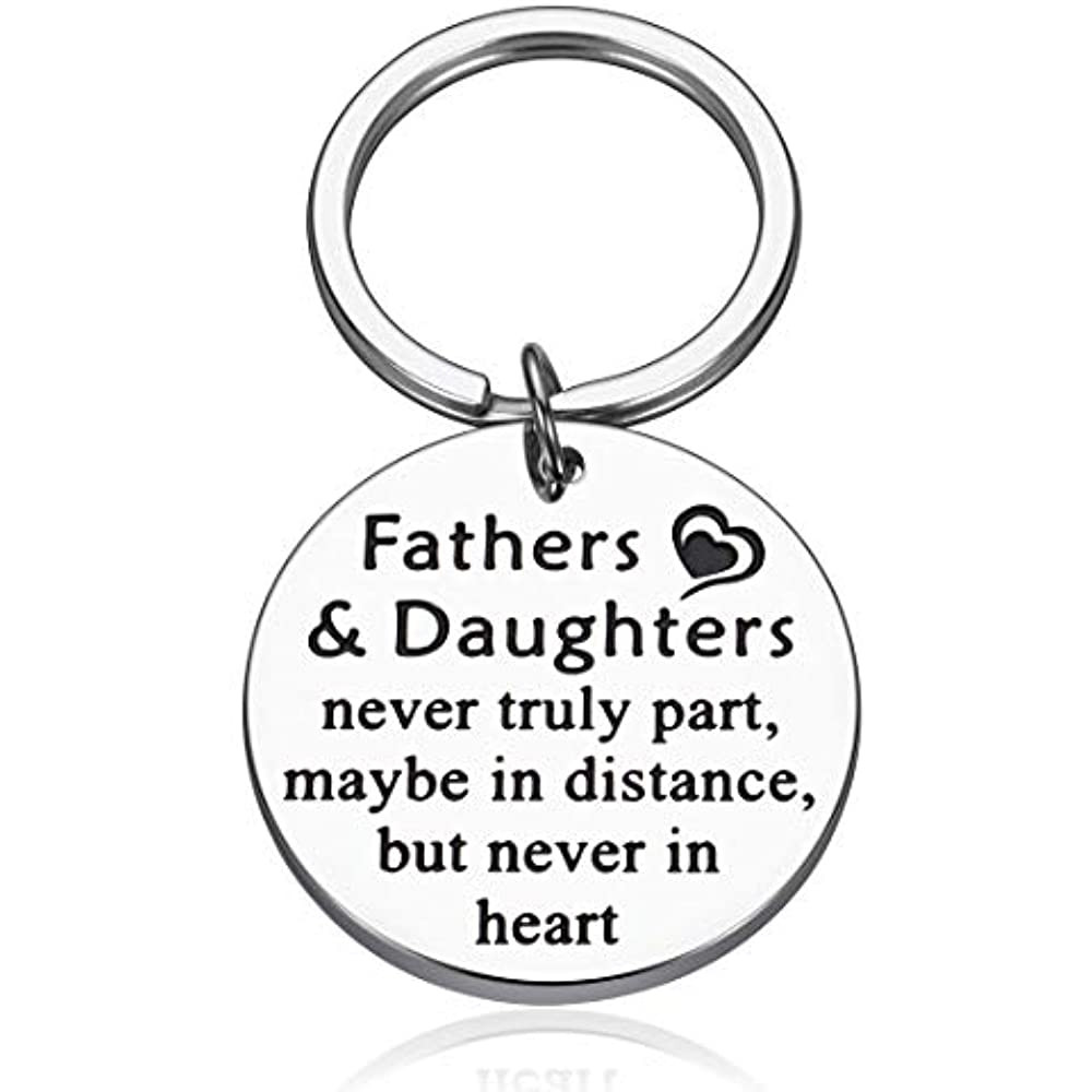 New Dad Valentines Day Gifts
 Father Daughter Keychain Fathers Day Birthday Gifts From