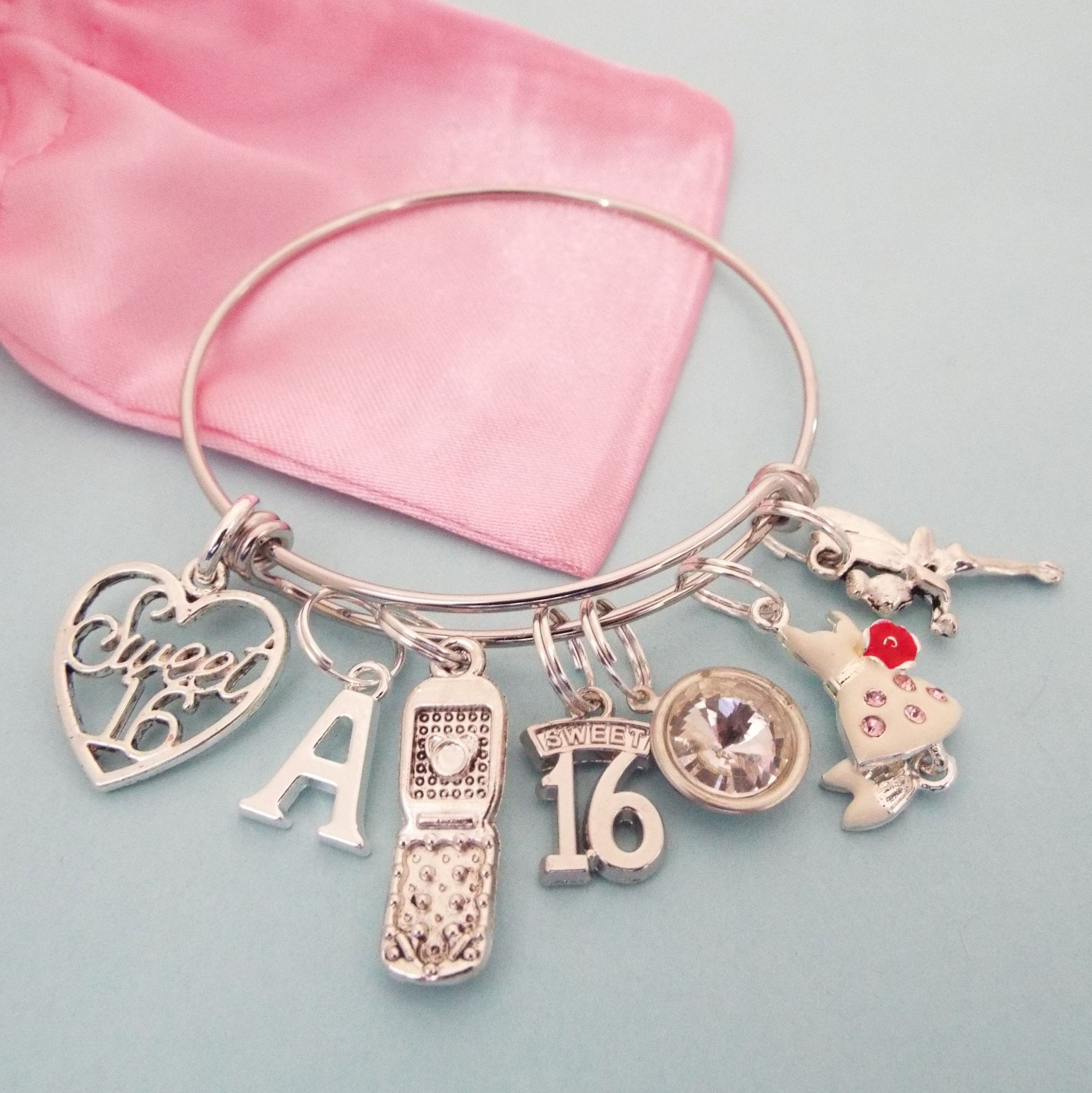 Sweet 16 Gift Ideas Girls
 Sweet 16 Charm Bracelet 16th Birthday Gift Girl