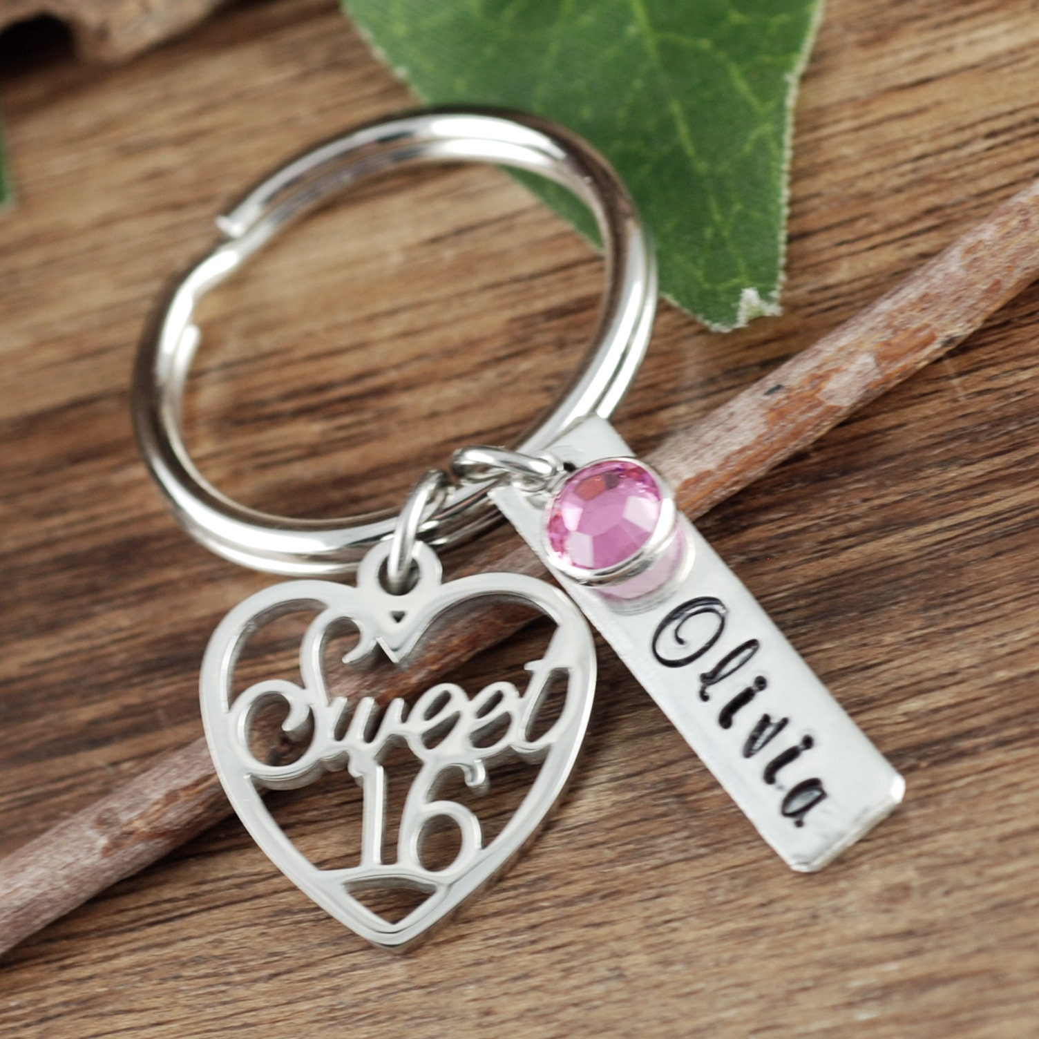 Sweet 16 Gift Ideas Girls
 Personalized Sweet 16 Keychain Sweet Sixteen Jewelry