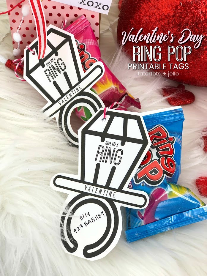 Teenage Valentine Gift Ideas
 Ring Pop Valentine s Day Tween Teen Printables Gift Idea