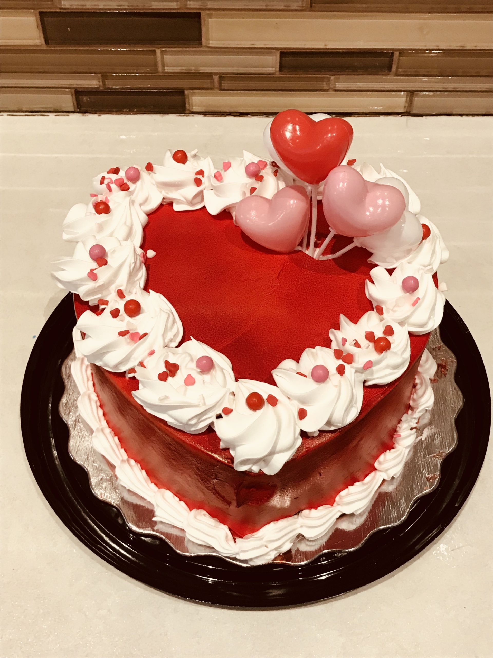 Valentine Birthday Cake
 Heart shaped Cake with Balloons To Toronto Brampton