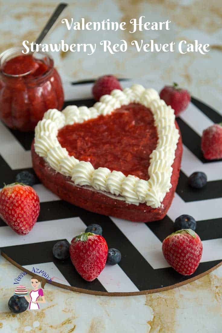 Valentine Cake Recipe
 Strawberry Red Velvet Cake Veena Azmanov