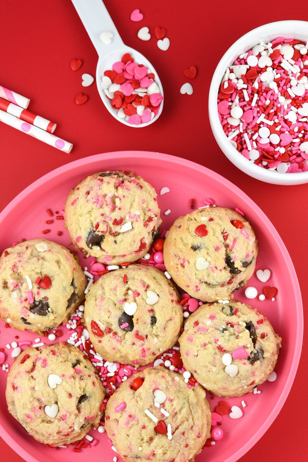 Valentine Chocolate Chip Cookies
 Valentine Chocolate Chip Cookies Recipe [packed with