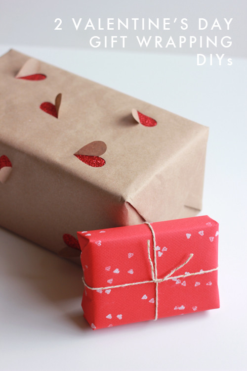 Valentine Day Gift Wrapping Ideas
 2 simple Valentine s Day t wrapping ideas The House