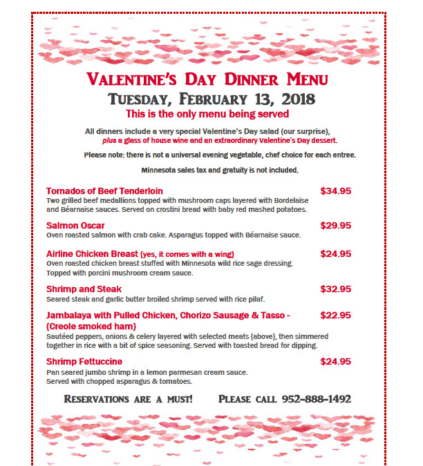 Valentine Dinner Specials
 Valentine s Day Dinner Special Bloomington Event Center