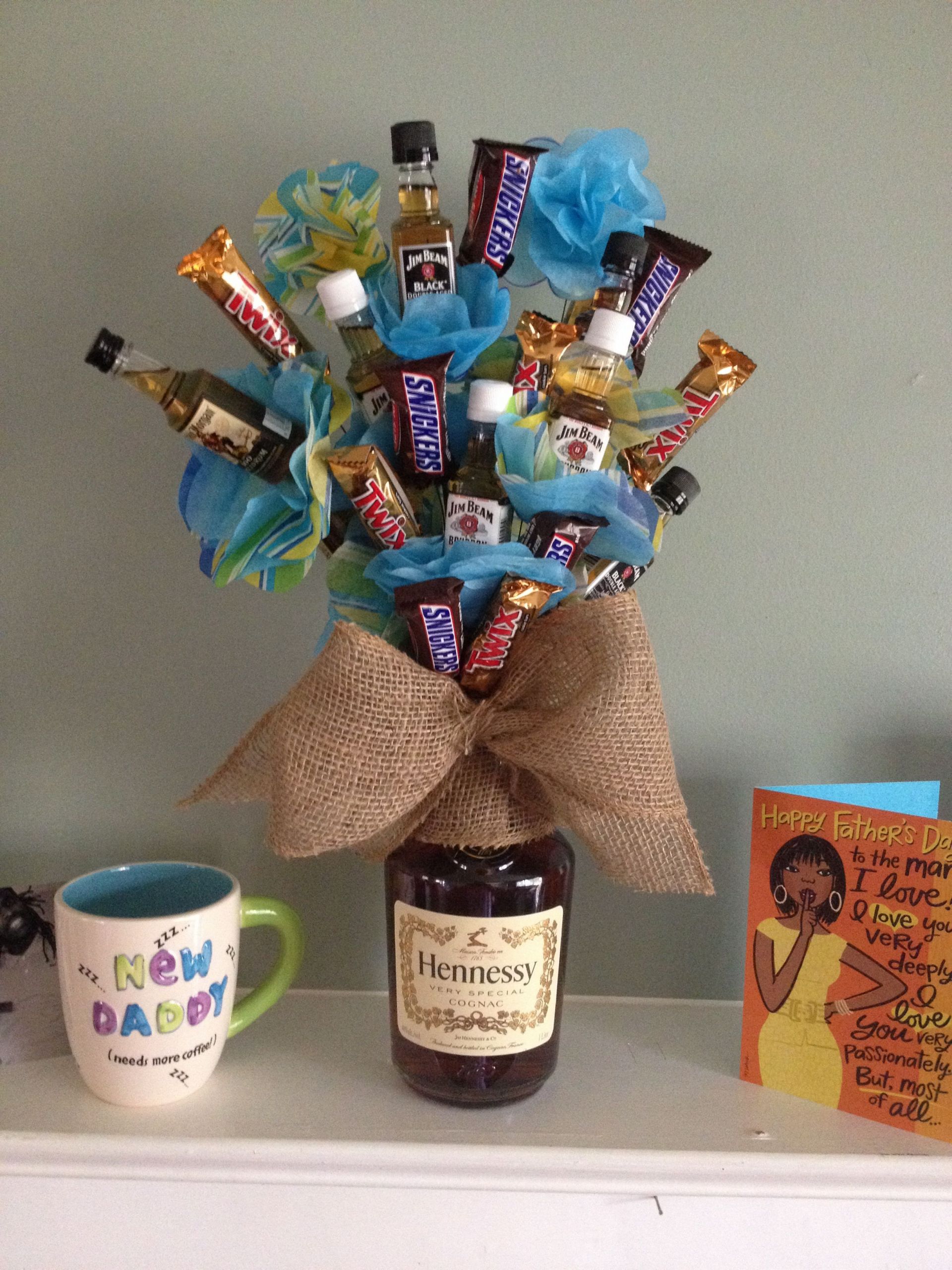 Valentine Gift Ideas For Dad
 Man Flowers Father s Day Hennessey candy t DIY