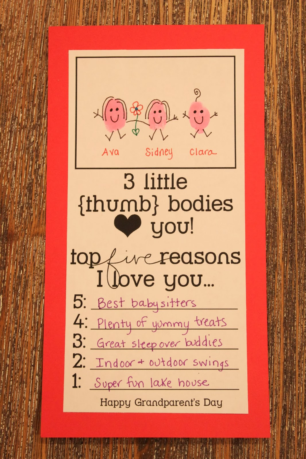Valentine Gift Ideas For Grandparents
 Keeping up with the Kiddos Grandparents Day Card