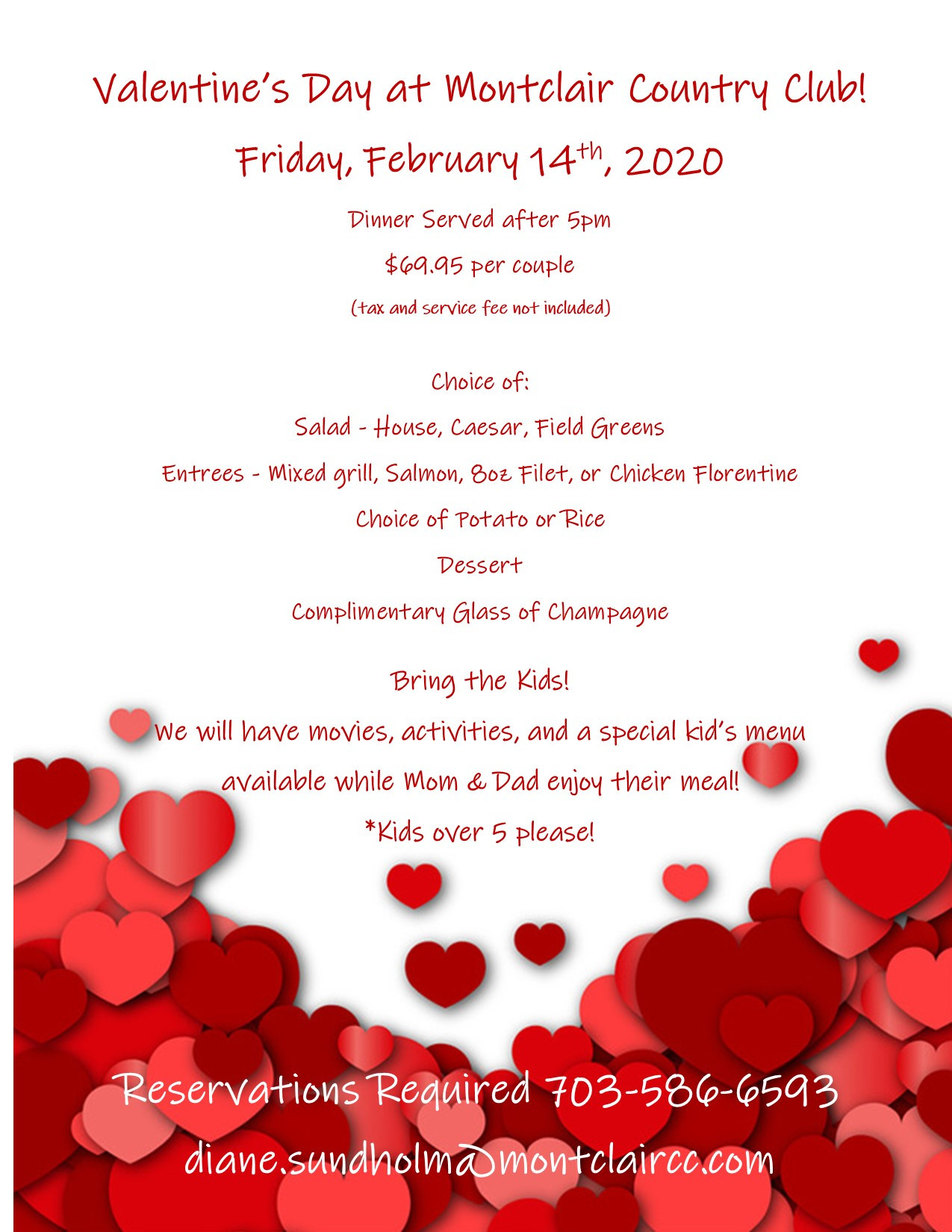 Valentine&amp;#039;s Day Dinner 2020 Elegant Valentines Day Dinner 2020 Montclair Country Club
