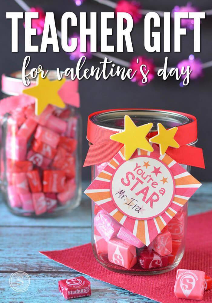 Valentine'S Day Teacher Gift Ideas
 Starburst Valentines Day Teacher Gift Idea Passion For