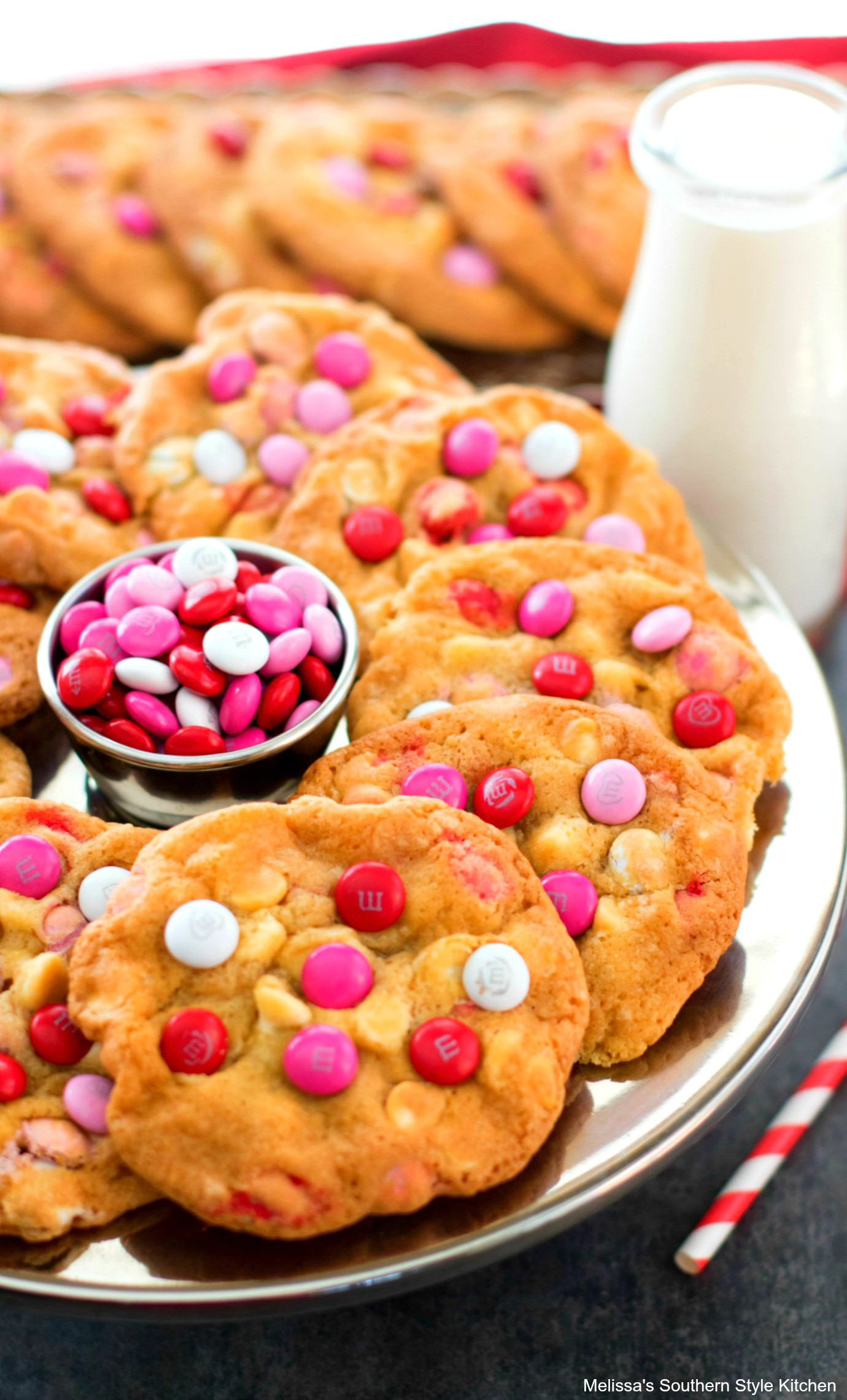 Valentines Chocolate Chip Cookies
 White Chocolate Chip M&M Valentine s Day Cookies