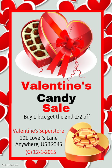 Valentines Day Candy Sale
 Valentine s Candy Sale Template
