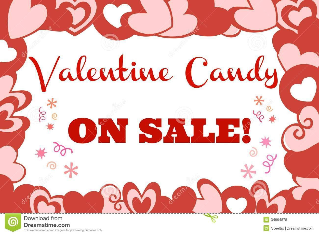 Valentines Day Candy Sale
 Valentine Candy Sale Sign Royalty Free Stock s