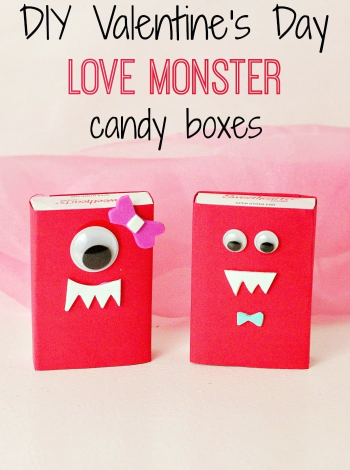 Valentines Day Cards With Candy
 DIY Love Monster Candy Box Valentine’s – Moments With Mandi
