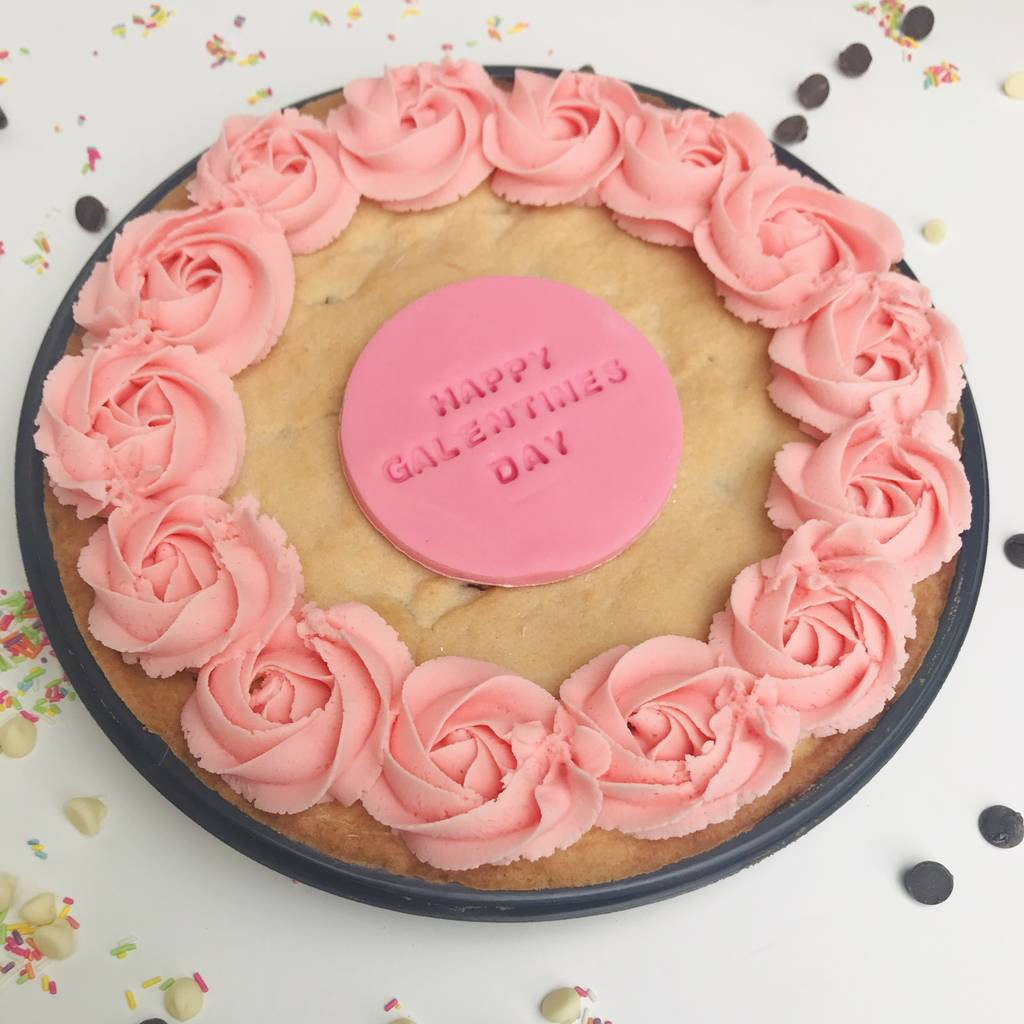 Valentines Day Cookie Cakes
 Valentines Personalised Chocolate Chip Cookie Cake By