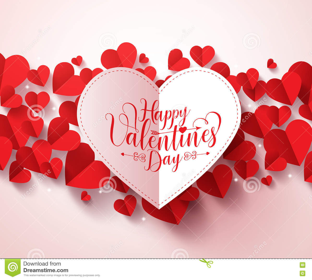 Valentines Day Design
 Valentines Greetings Card Design In White Color With Happy