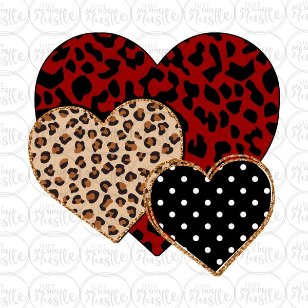 Valentines Day Design
 Heart Trio 3 Heart Sublimation Designs Valentines