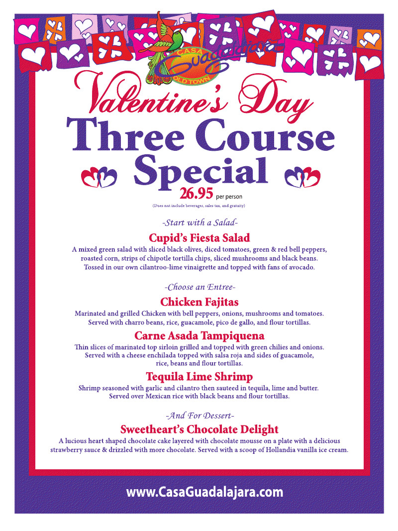 Valentines Day Dinner Specials
 Valentine s Day Dinner