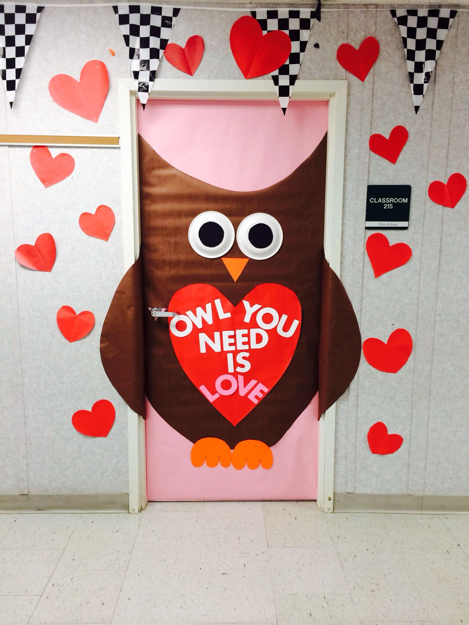 Valentines Day Door Ideas
 Owl you need is love Valentine s Day door