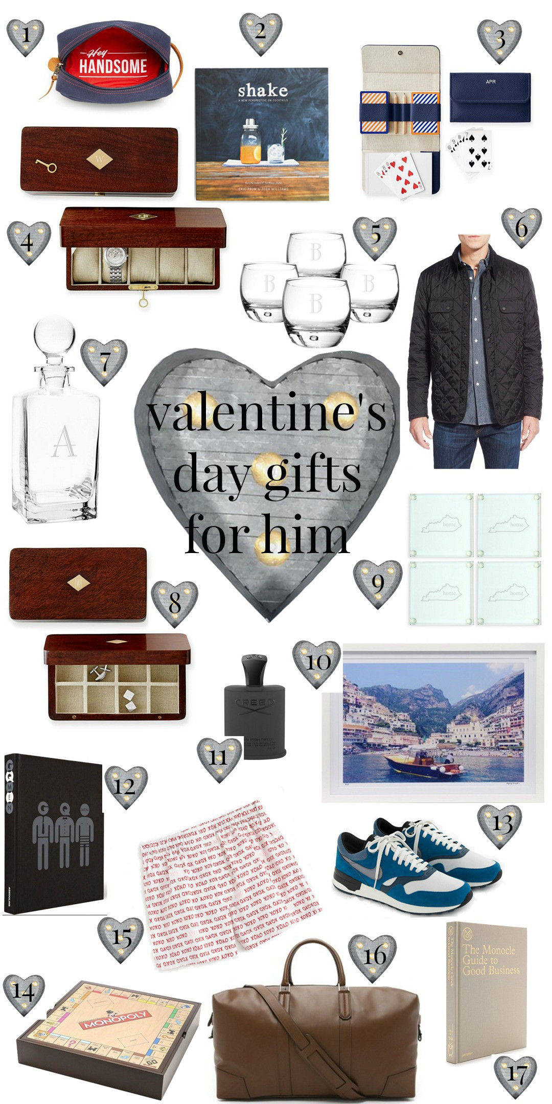 Valentines Day Gifts For Him 2016
 Valentine s Day Gifts for Him Glitter & Gingham