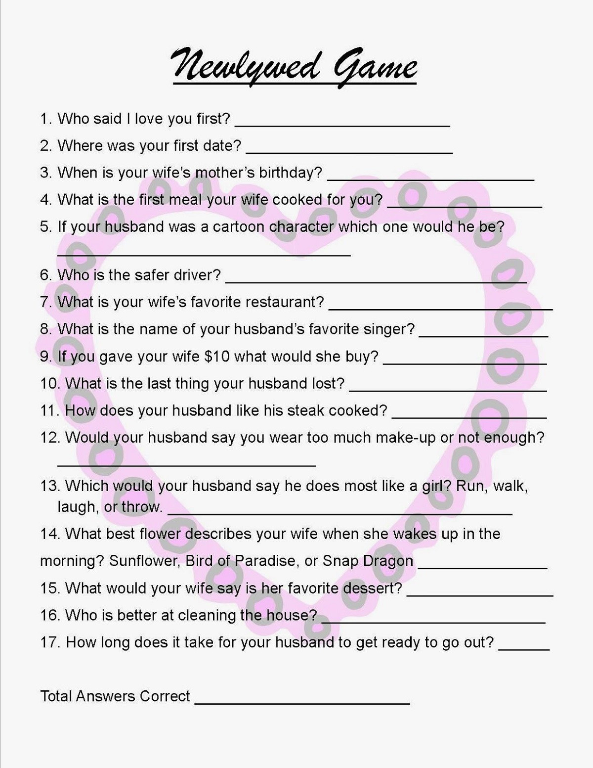 Valentines Day Party Games For Adults
 Various Free and Printable Games for Adults