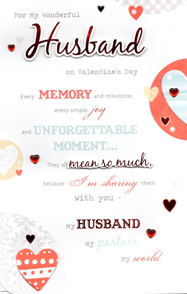 Valentines Day Quotes For Husband
 Husband Valentine s Day Greeting Card Lovely Verse Special