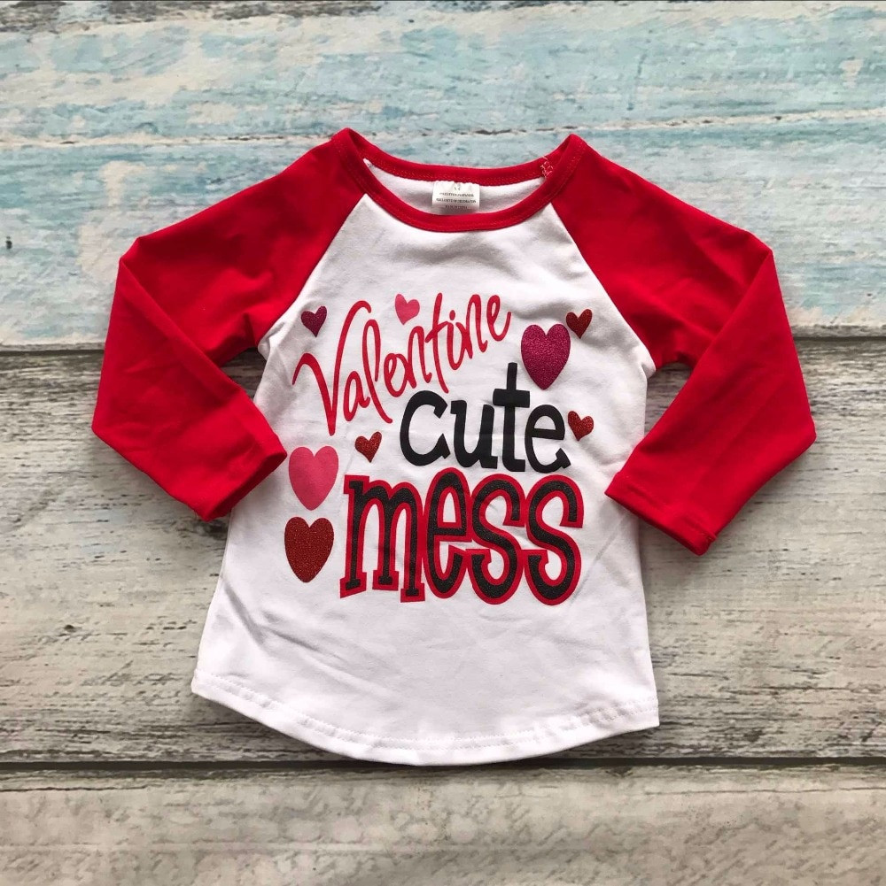 Valentines Day Shirt Ideas
 2017 new arrivals fashion kids Valentine s Day baby girls