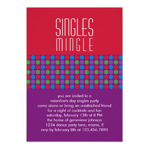 Valentines Day Single Party
 Valentine s Day Singles Party Invitation