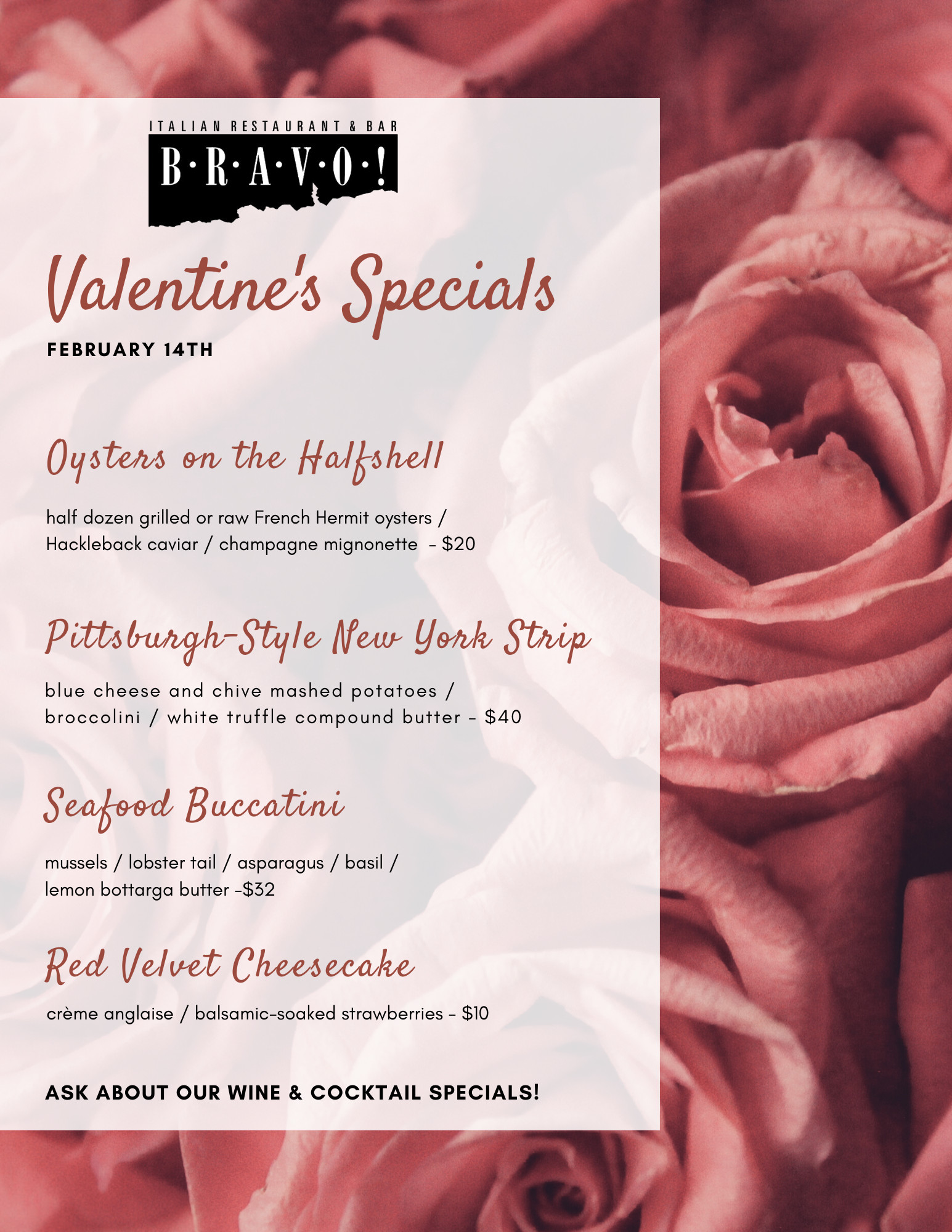 Valentines Dinner Restaurant
 Valentine s Dinner Specials 2020