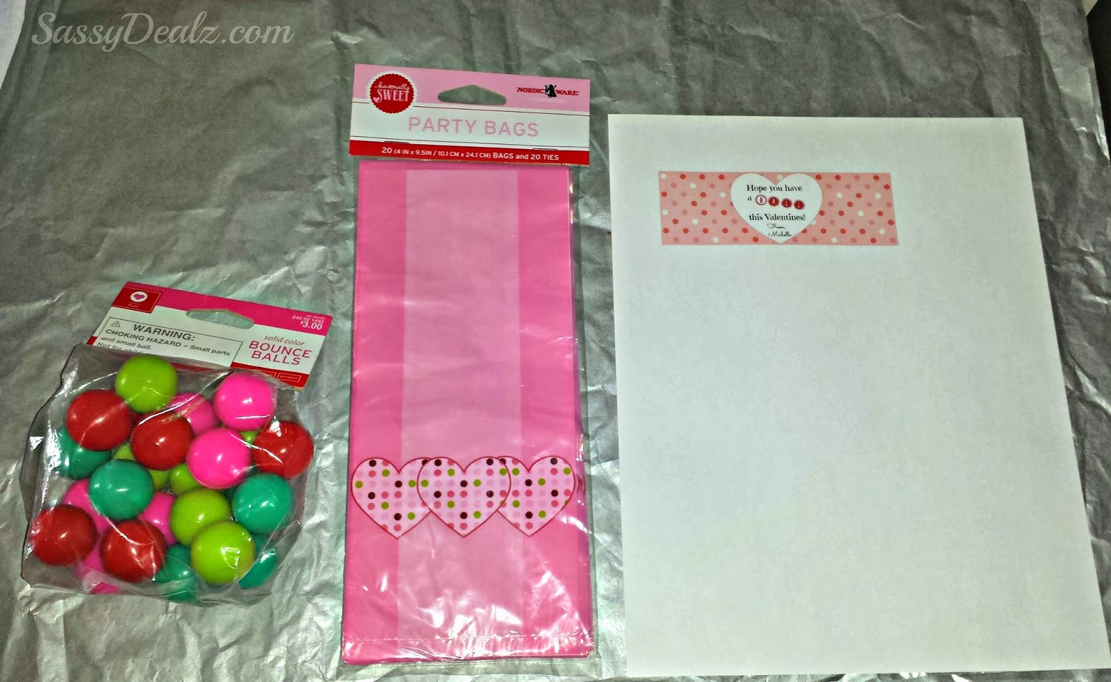 Valentines Gift Bag Ideas
 DIY Valentine s Day Bouncy Ball Gift Bag Idea Crafty Morning