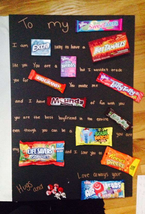Valentines Gift Ideas For Teen Boyfriend
 Valentines Candy Poster Gifts for Boyfriend Castle Random