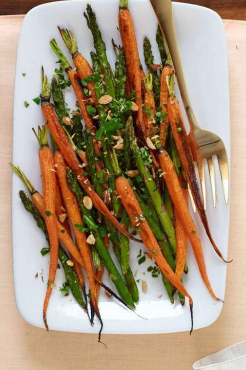 Veggies For Easter Dinner
 Easter dinner ideas Roasted Carrots and Asparagus in