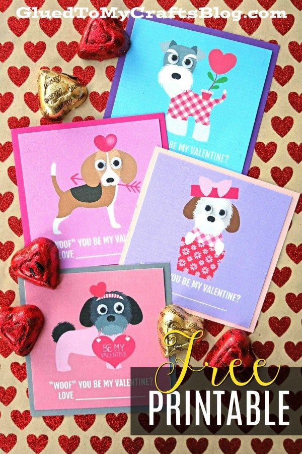 Will You Be My Valentine Gift Ideas
 "Woof" You Be My Valentine Gift Tag Printable