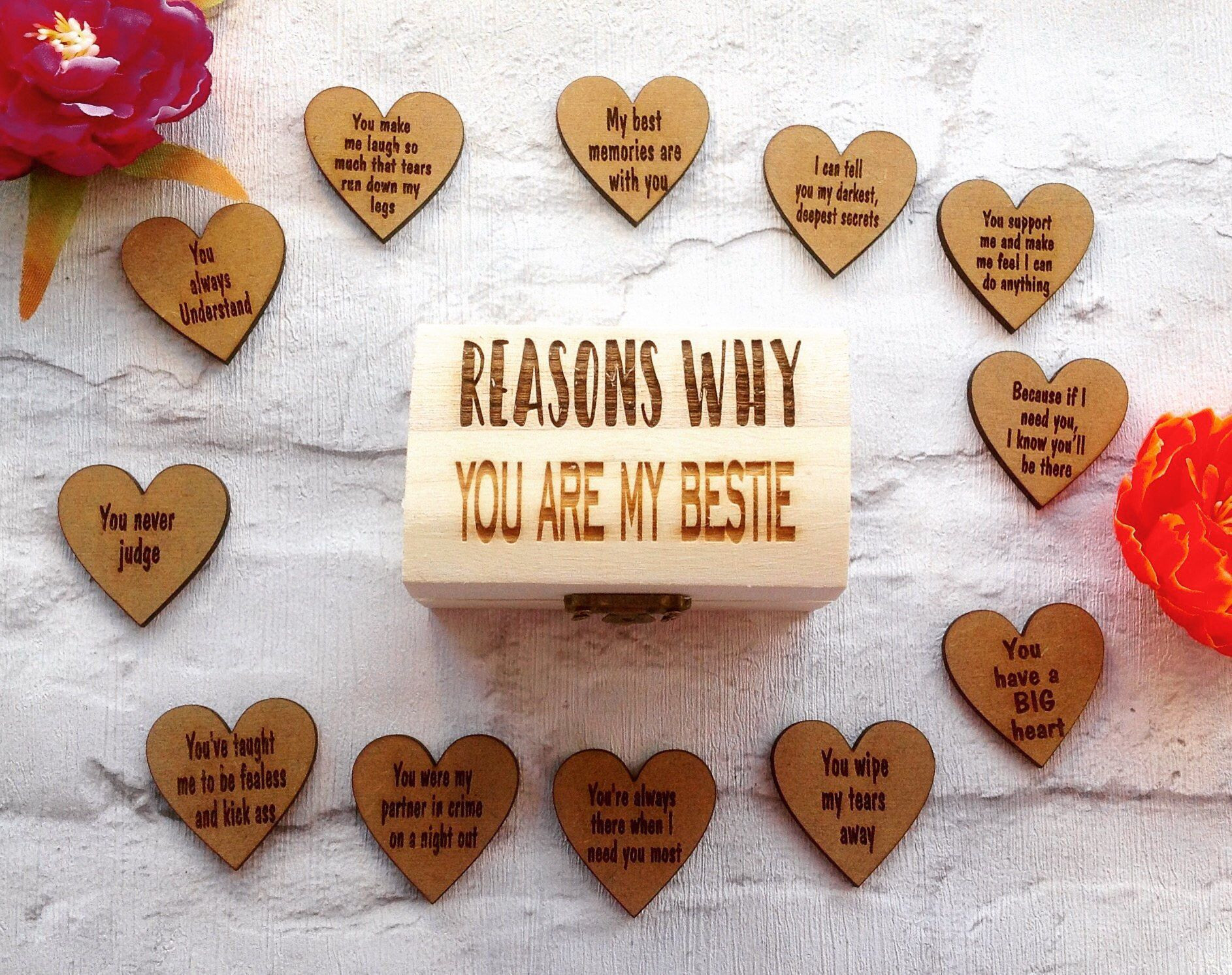 Will You Be My Valentine Gift Ideas
 Reasons why you are my bestie personalised keepsake