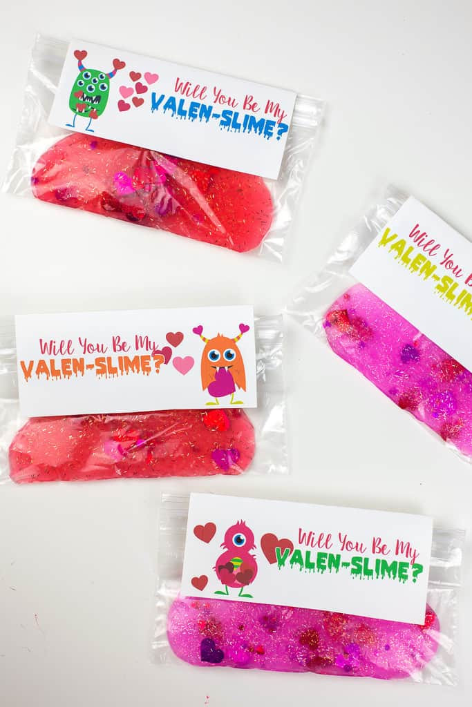 Will You Be My Valentine Gift Ideas
 Will You Be My Valen Slime Valentines